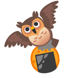 owl and rice cracker