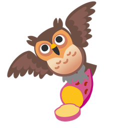 owl and roasted sweet potato