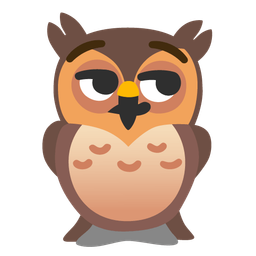 owl and smirking face