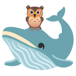 owl and spouting whale