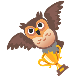 owl and trophy