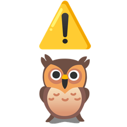 owl and warning
