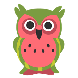 owl and watermelon