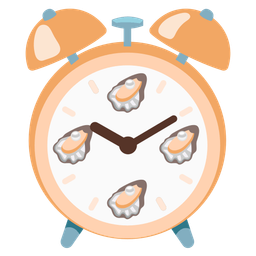 Oyster and Alarm clock
