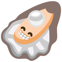 Oyster and Beaming face with smiling eyes