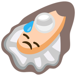 Oyster and Downcast face with sweat