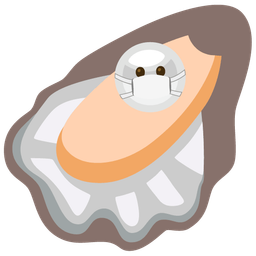 Oyster and Face with medical mask