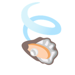 Oyster and Leaf fluttering in wind