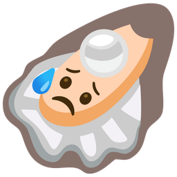 Oyster and Sad but relieved face