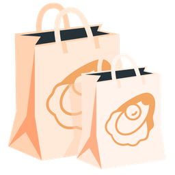 Oyster and Shopping bags