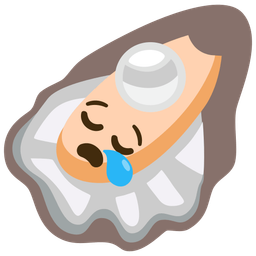 Oyster and Sleepy face