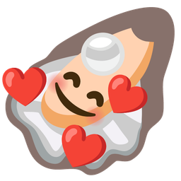 Oyster and Smiling face with hearts