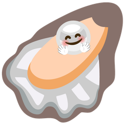 Oyster and Smiling face with open hands