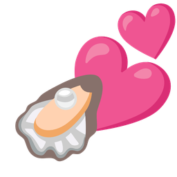 Oyster and Two hearts