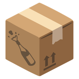 package and bottle with popping cork