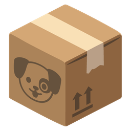 package and dog face