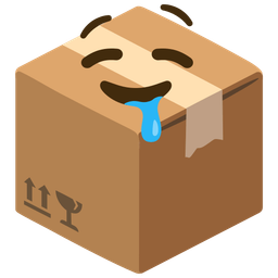 package and drooling face