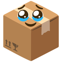 package and face holding back tears