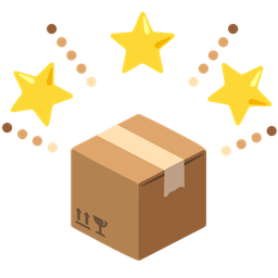 package and glowing star