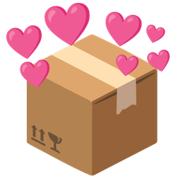 package and heart with arrow