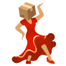 package and high-heeled shoe