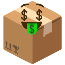 Package and Money-mouth face