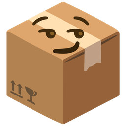 package and smirking face