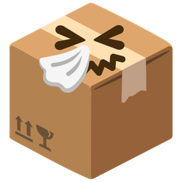 package and sneezing face