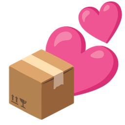 package and two hearts