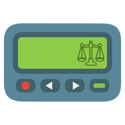 Pager and Balance scale