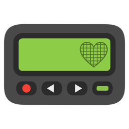 Pager and Black heart