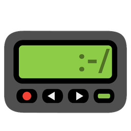 Pager and Confused face