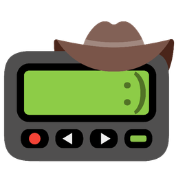 Pager and Cowboy hat face