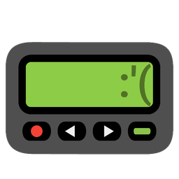 Pager and Crying face