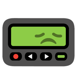 Pager and Disappointed face