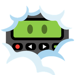 Pager and Face in clouds