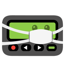 Pager and Face with medical mask