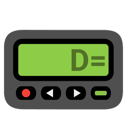 Pager and Frowning face with open mouth