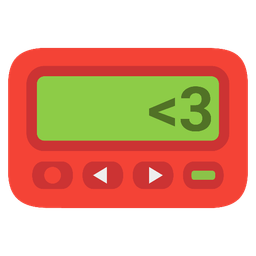 Pager and Heart suit