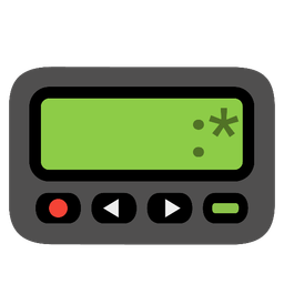 Pager and Kissing face