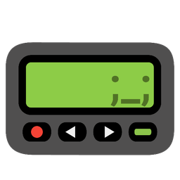 Pager and Loudly crying face