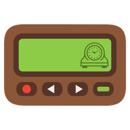 Pager and Mantelpiece clock