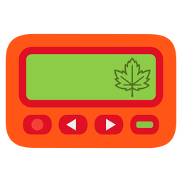 Pager and Maple leaf