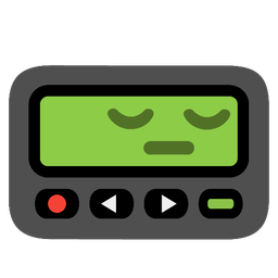 Pager and Pensive face