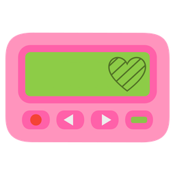 Pager and Pink heart