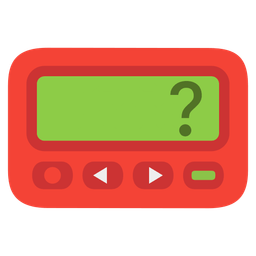 Pager and Red question mark