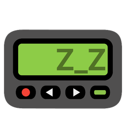 Pager and Sleeping face