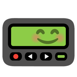 Pager and Smiling face with smiling eyes