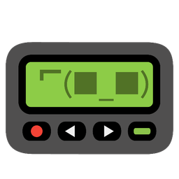 Pager and Smiling face with sunglasses