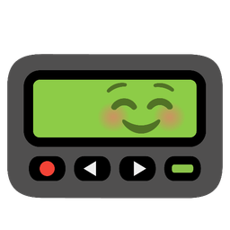 Pager and Smiling face